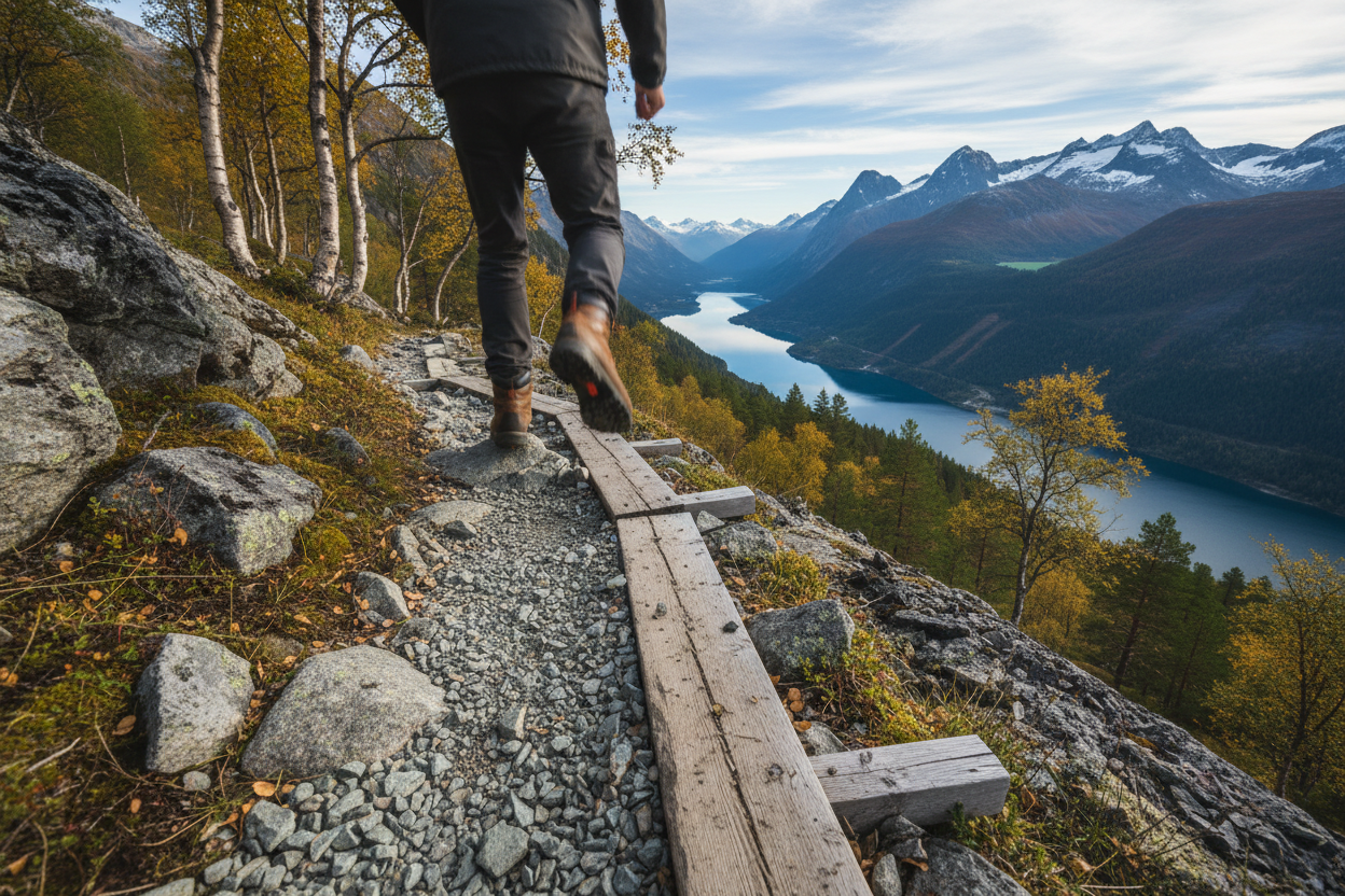 active feet in nordic environment. Pr example hiking.